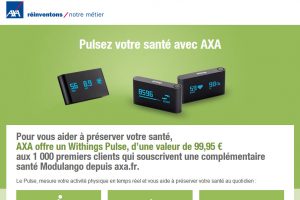 Santé connectée : Axa et Withings (Pulse O2)