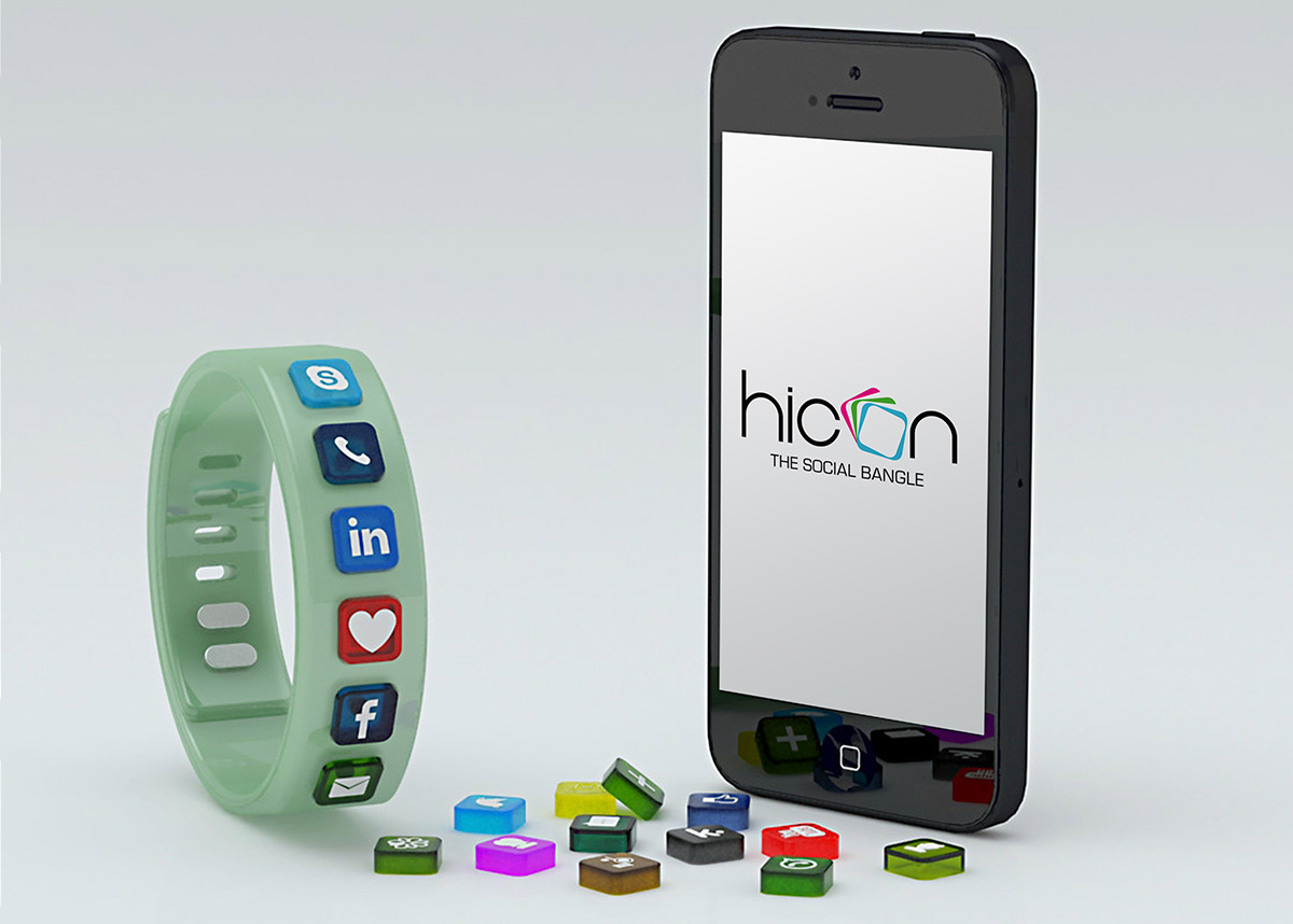 Hicon, un bracelet connecté, social et customisable