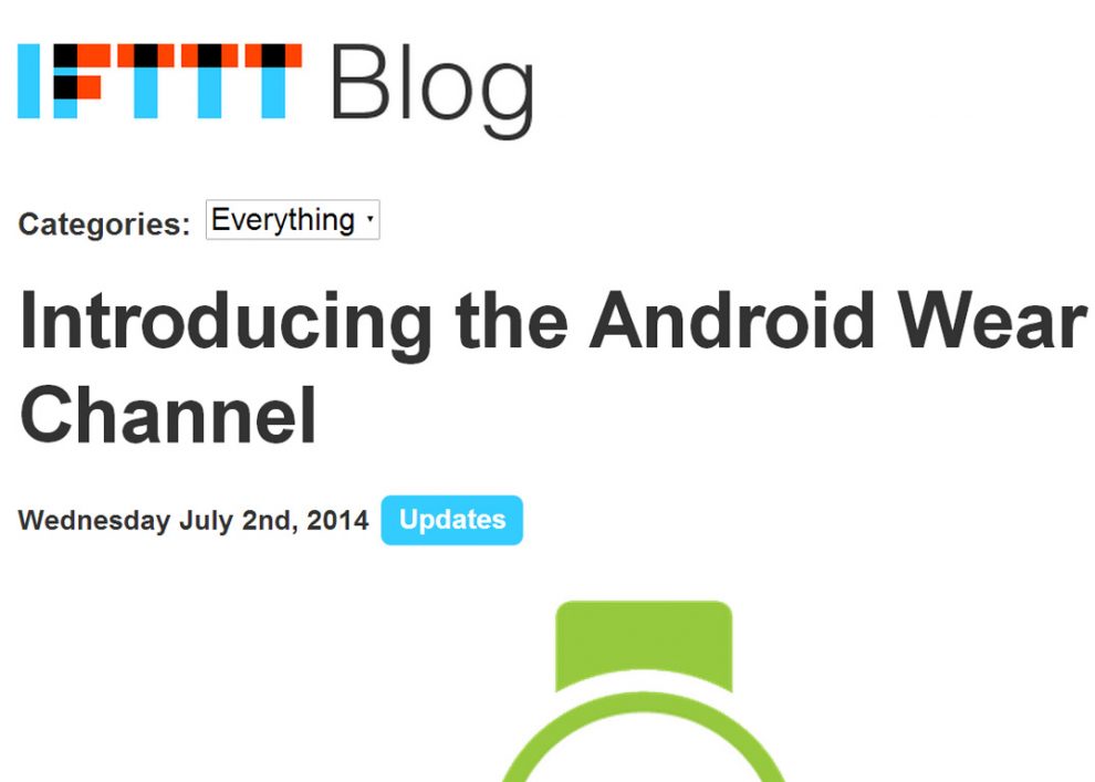 Android Wear sur IFTTT