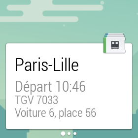 Android Wear Capitaine Train billet