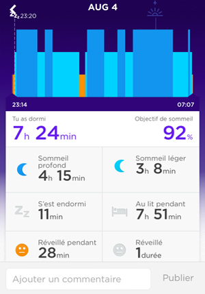 Sommeil Jawbone