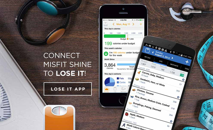 Misfit et LoseIt! pour le suivi alimentaire