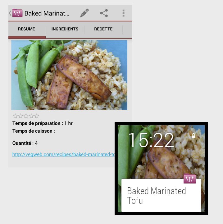 MyCookBook Application Android Wear
