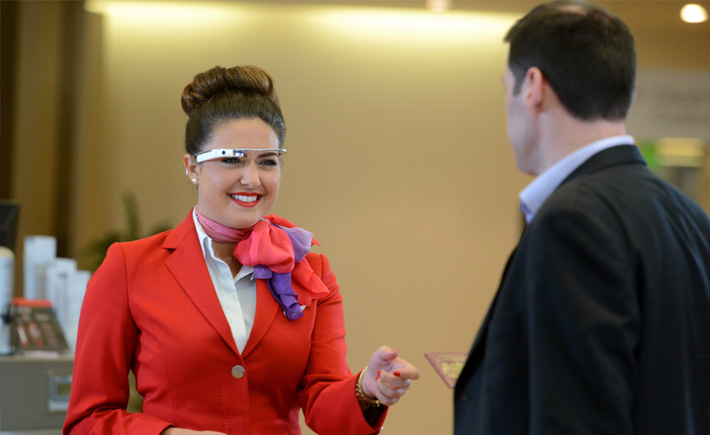Aéroport Edimbourg et les Google Glass