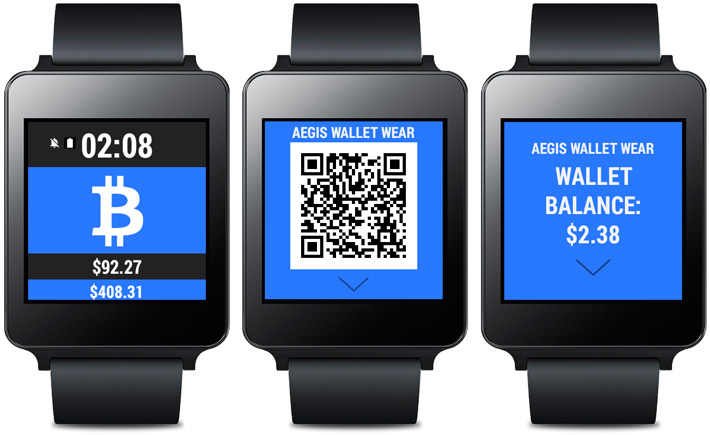 Aegis Wallet Wear : Bitcoin sur Android Wear