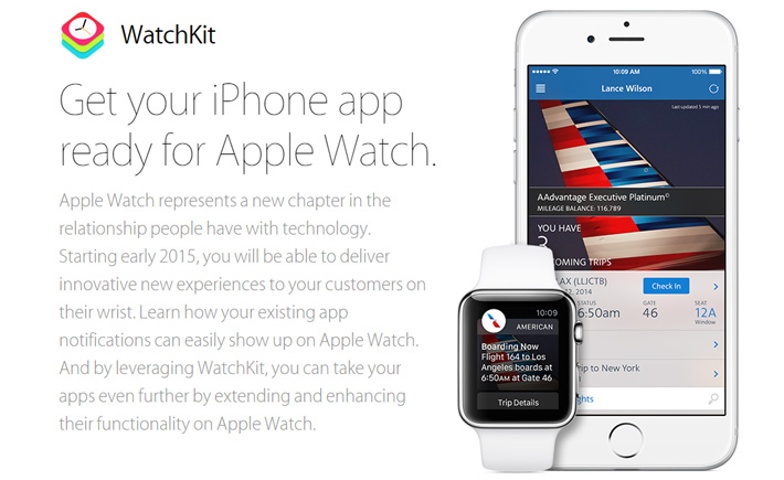 WatchKit, le SDK Apple disponible
