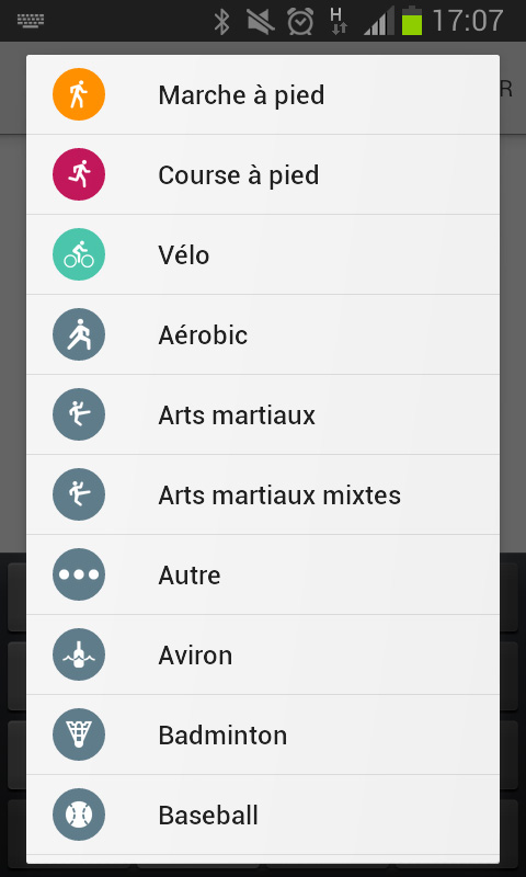 Activités sur Google Fit