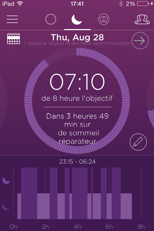 Mesure du sommeil chez Misfit