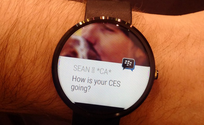 Blackberry et BBM sur Android Wear