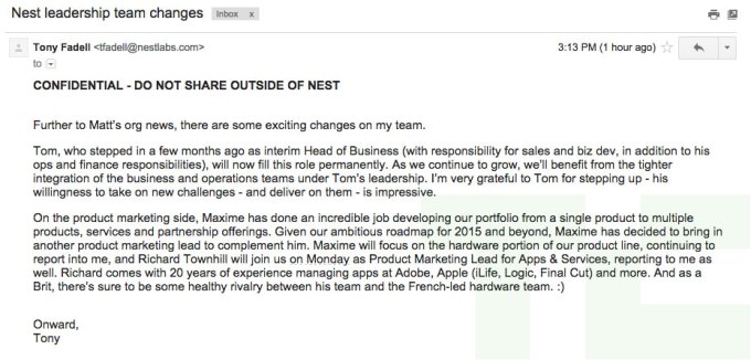 Email de Nest