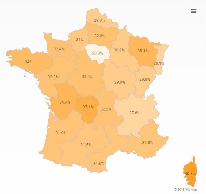 La carte de la sédentarité Withings