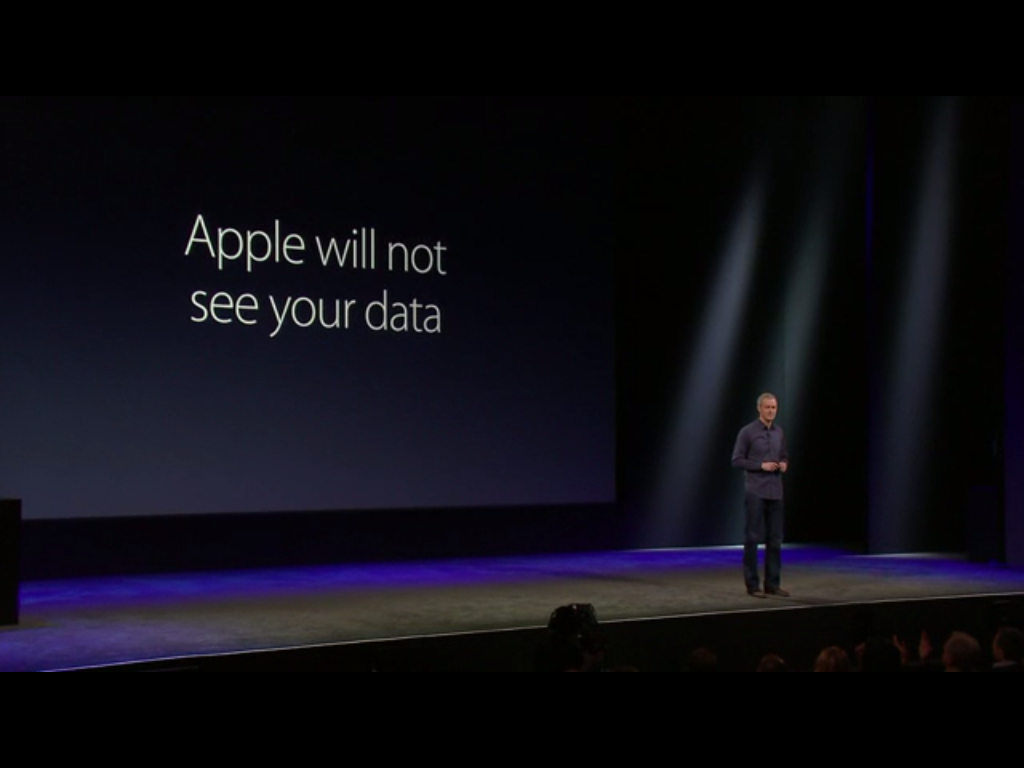 Apple ne verra jamais les données