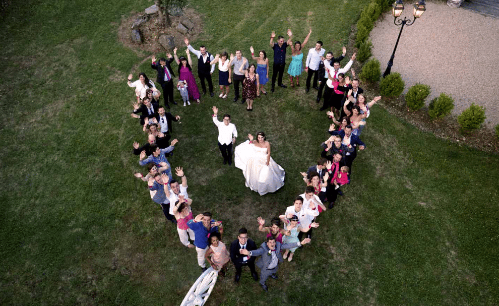 Photo de mariage par drone