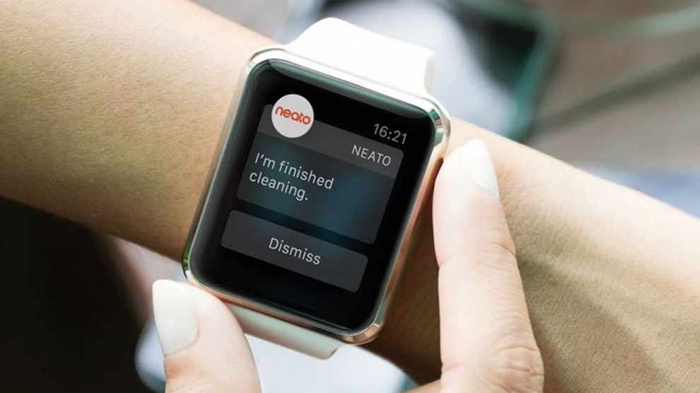 L'app Neato sur smartwatch