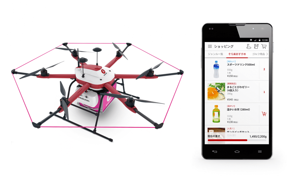 Le drone Tenku et l'app Sora Raku