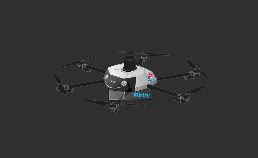 Le drone DRU de Domino's Pizza et Flirtey