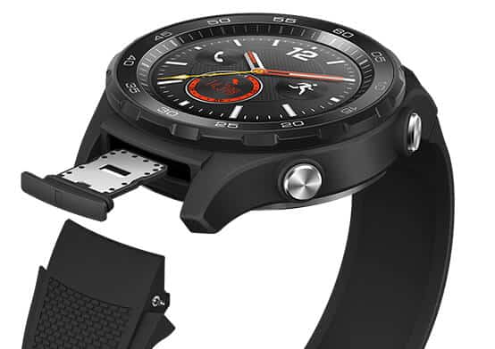 Le slot nano-SIM de la Huawei Watch 2