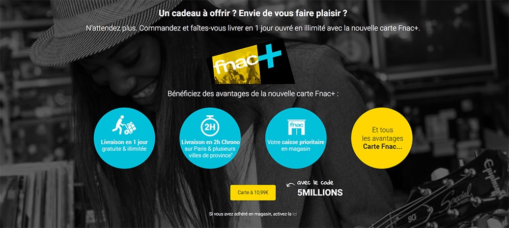 Les avantages de la carte Fnac+