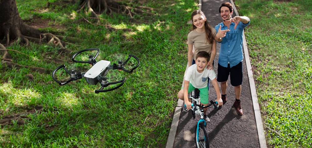 Le DJI Spark en mode Selfie