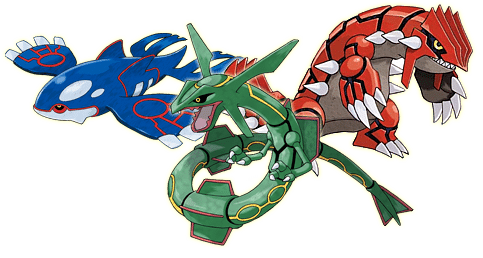 Groudon Kyogre et Rayquaza