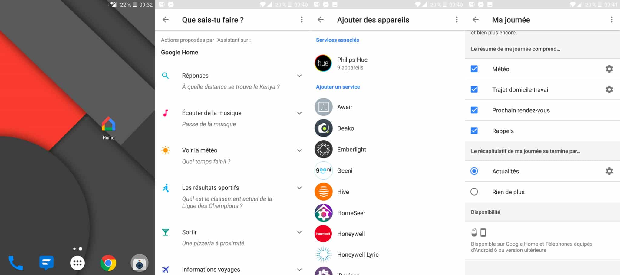 L'application du Google Home