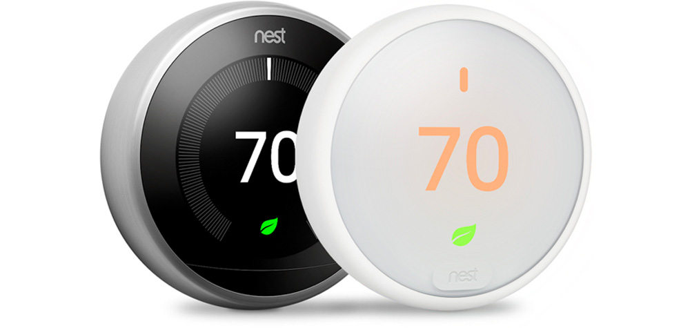 Design du Thermostat Nest et du Thermostat E