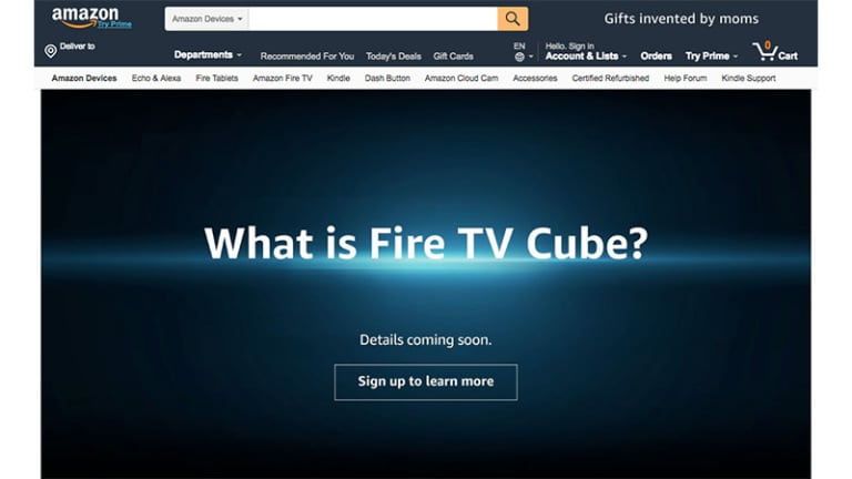 page web Fire TV Cube