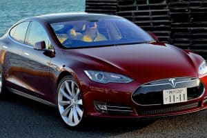 Tesla voiture burn-out