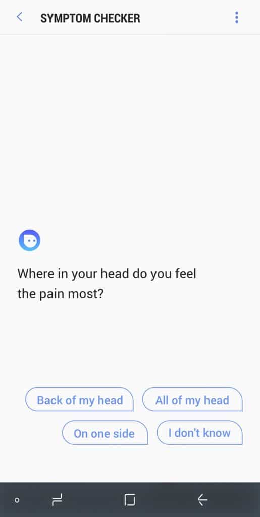 Symptom Checker Samsung Health